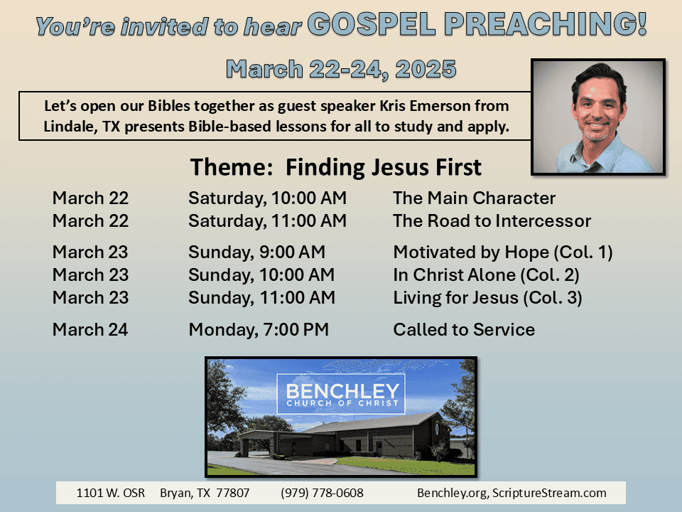 Gospel meeting flyer